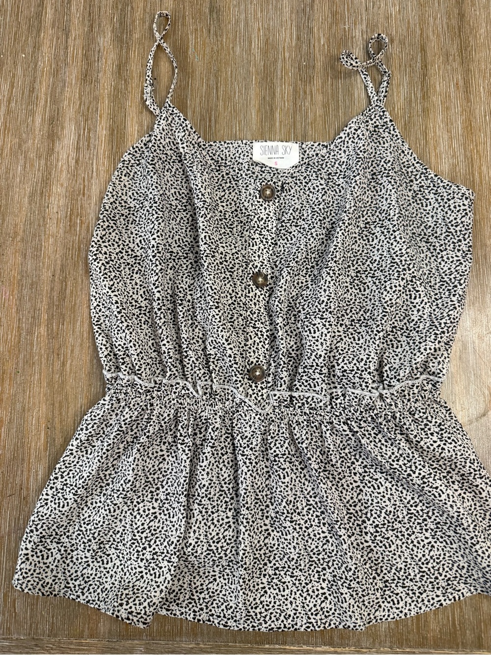 Sienna Sky Black & White Spotted Shirt